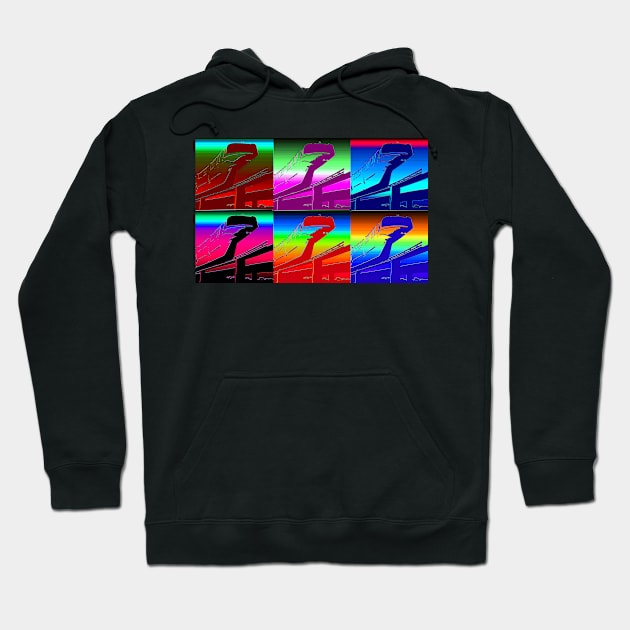 Monorail super modern art Hoodie by dltphoto